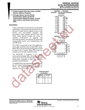 SN74F240DBRE4 datasheet  